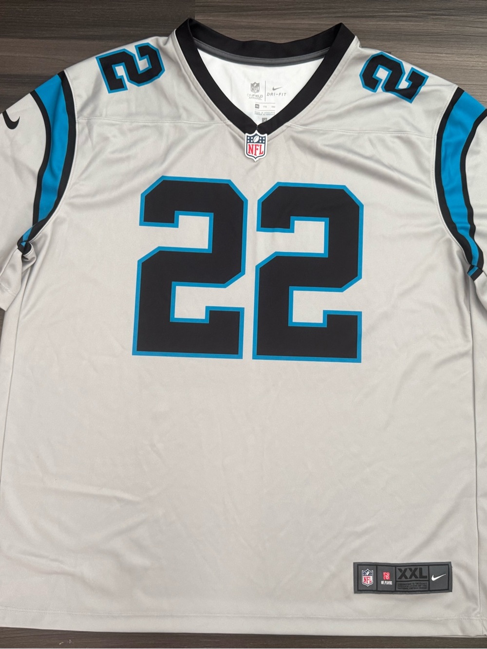 Nike Christian McCaffrey #22 Carolina Panthers NFL Alternate Dri Fit Jersey 2XL